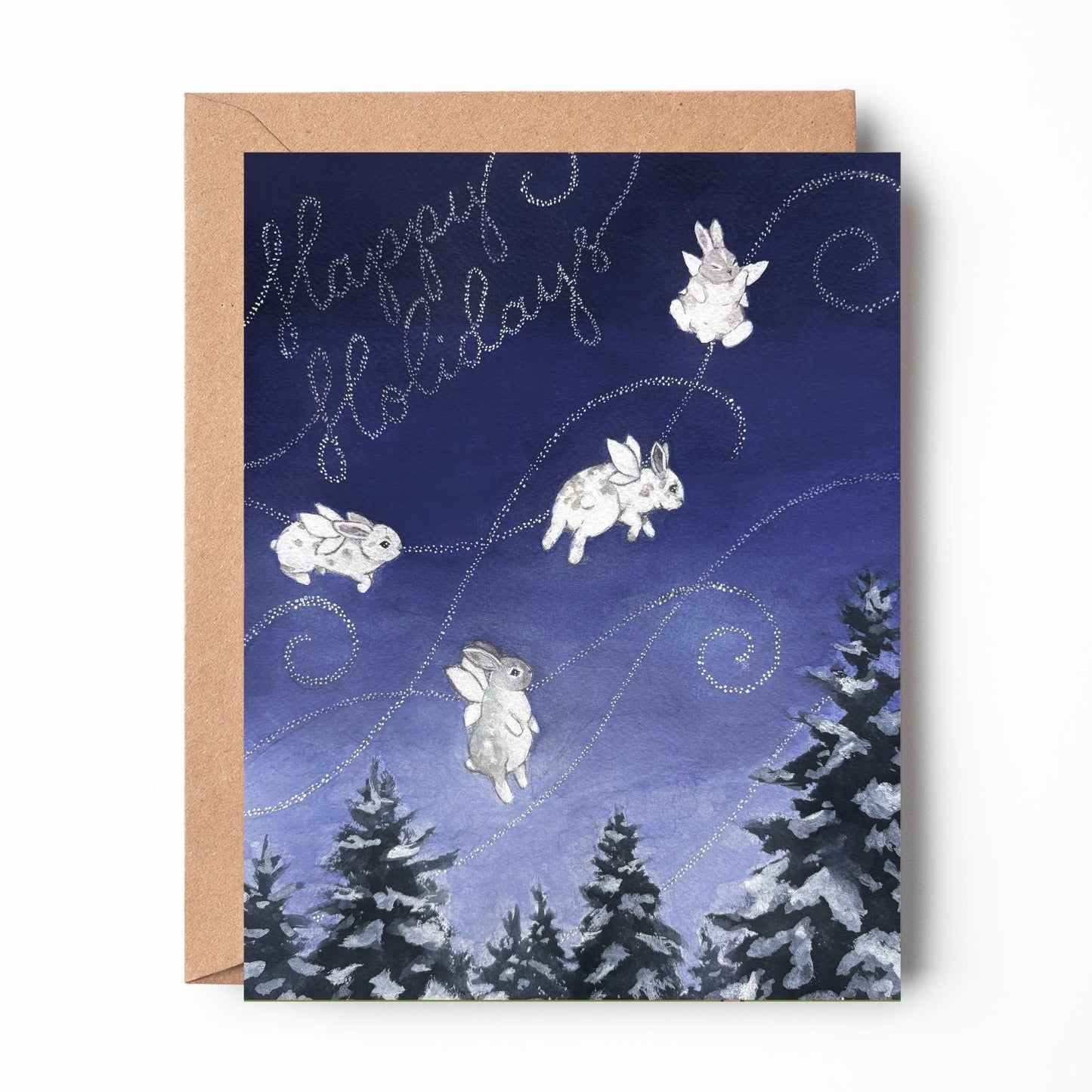 Bunny Fairy Happy Holidays Card