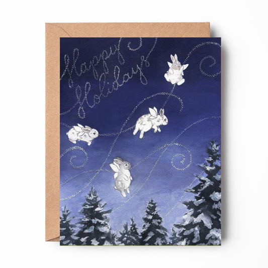 Bunny Fairy Happy Holidays Card