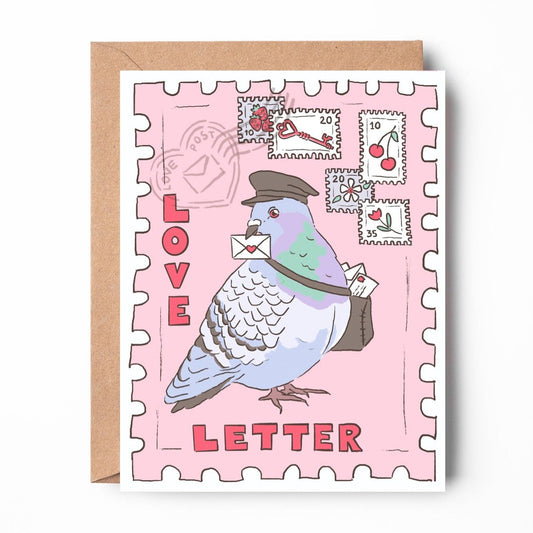 Pigeon Love Letter Card