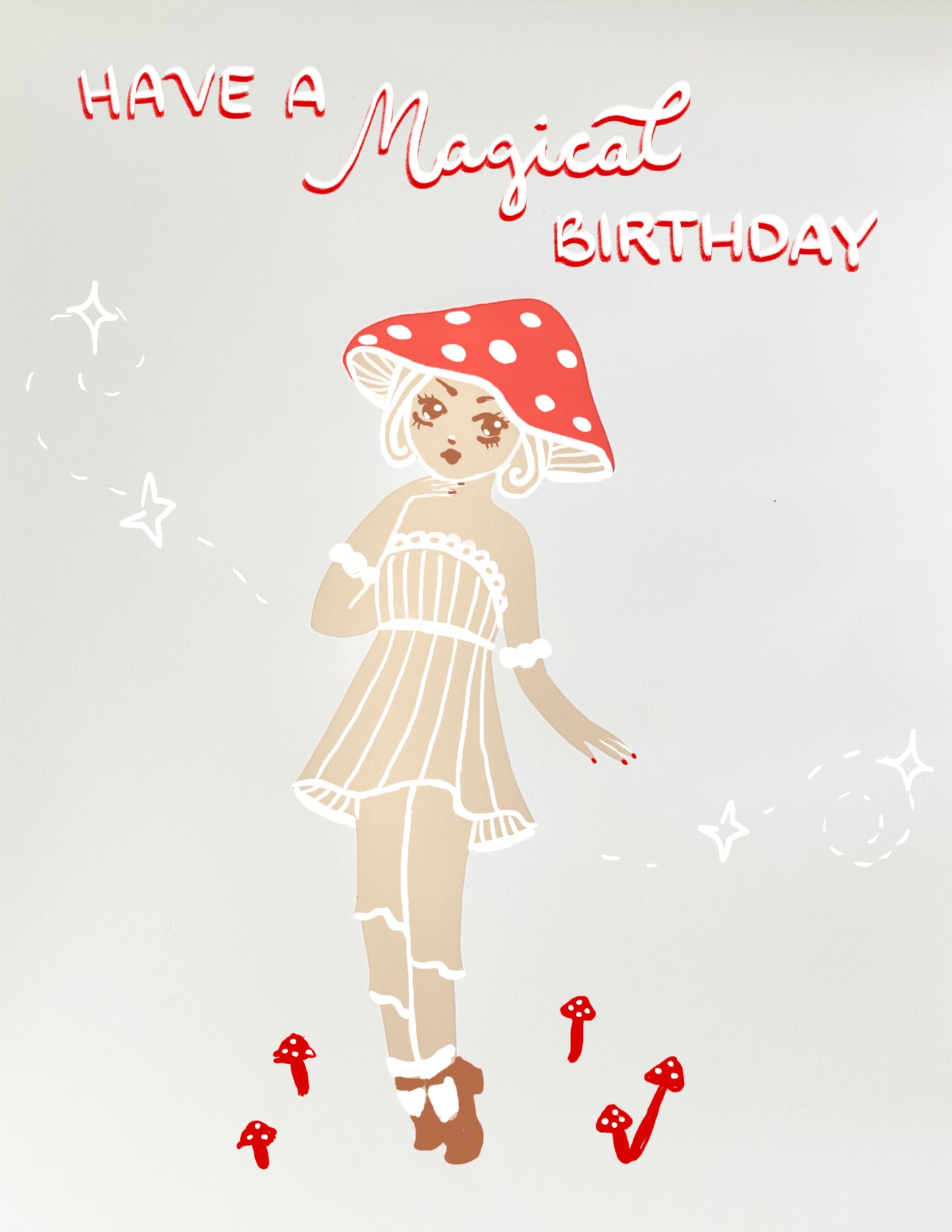 Mushroom Sprite Birthday Card