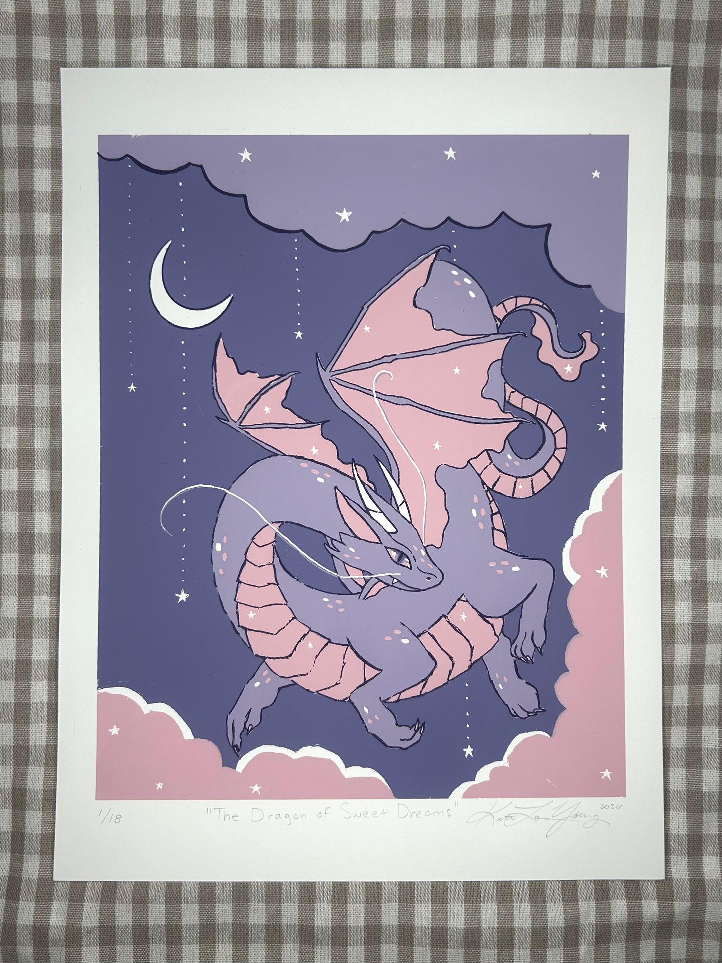 Dragon of Sweet Dreams 9x12 Screen Print