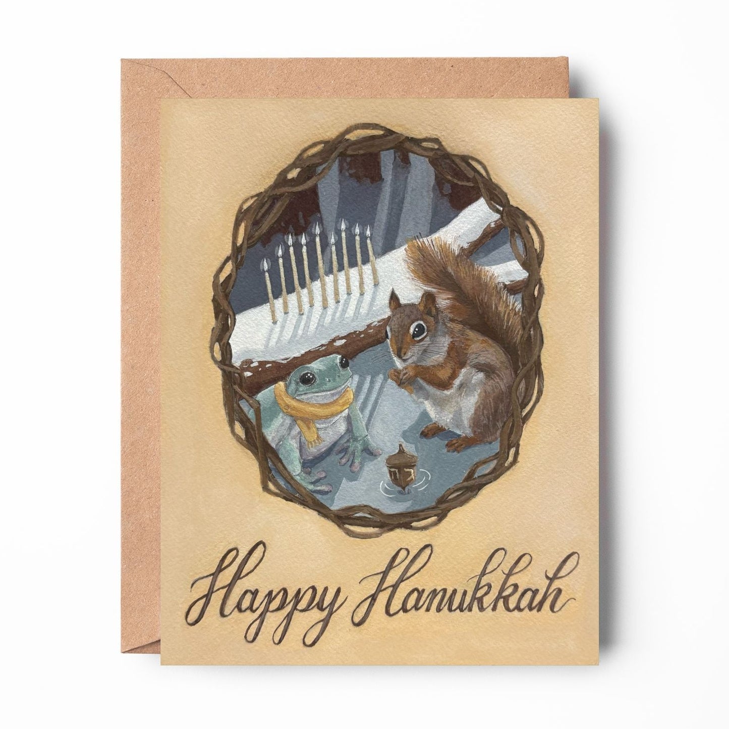 Snowy Forest Hanukkah Card