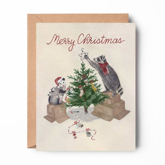 Tree of Trash Treasure Christmas Card